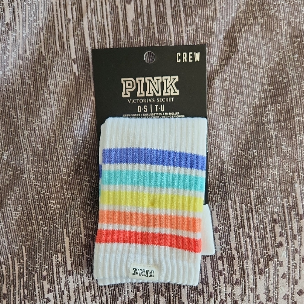 Victoria's Secret Rainbow Crew Socks